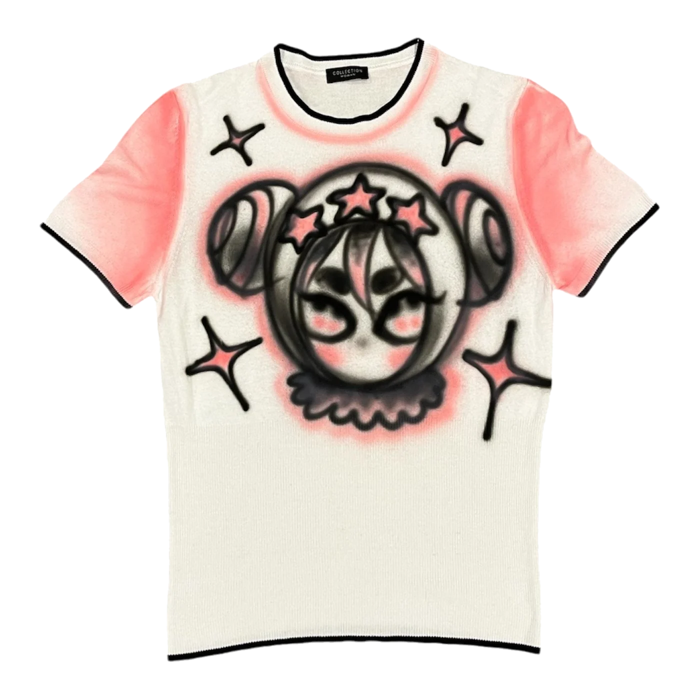 Pink Sleeve Face Tee